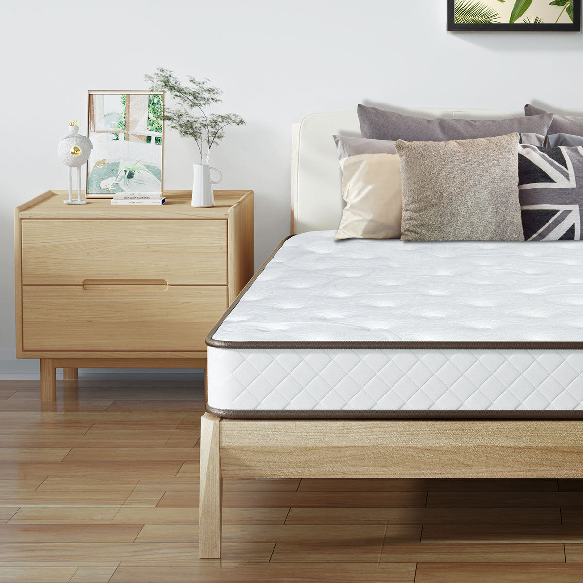 WOWTTRELAX Single Mattress 20CM with 3D Breathable Knitting Fabric, Medium Firm, Memory Foam, Pressure Relief