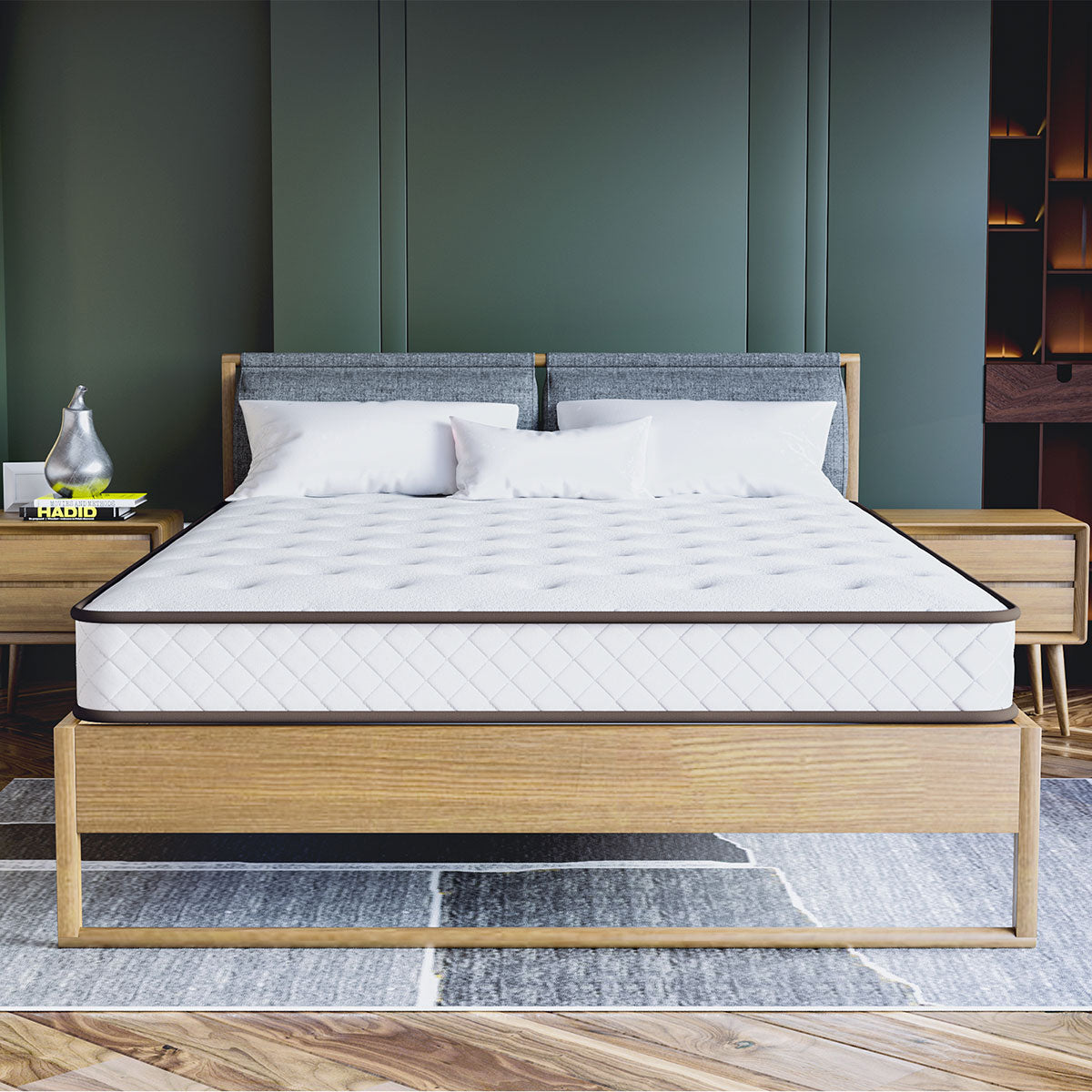 WOWTTRELAX Single Mattress 20CM with 3D Breathable Knitting Fabric, Medium Firm, Memory Foam, Pressure Relief