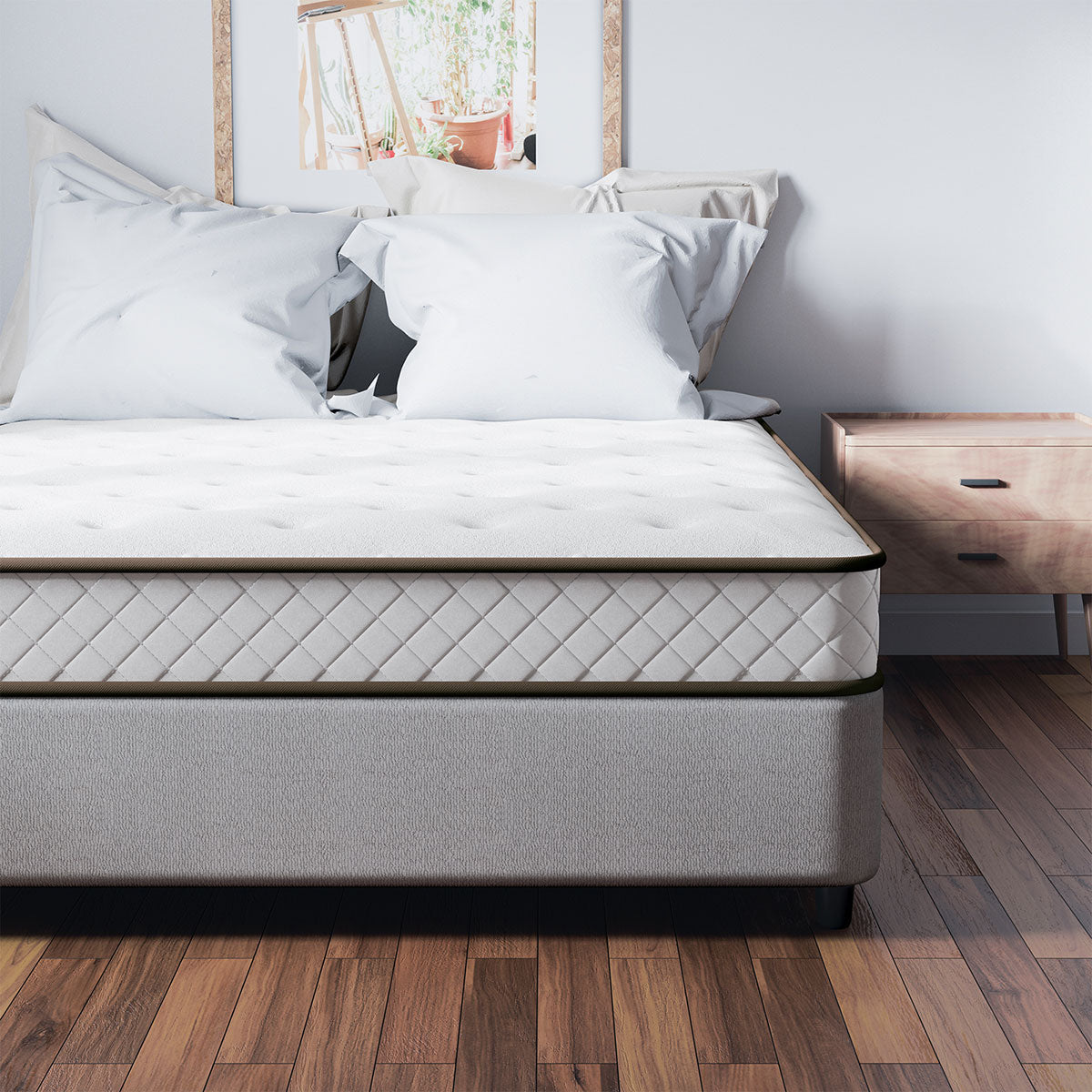 WOWTTRELAX Single Mattress 20CM with 3D Breathable Knitting Fabric, Medium Firm, Memory Foam, Pressure Relief