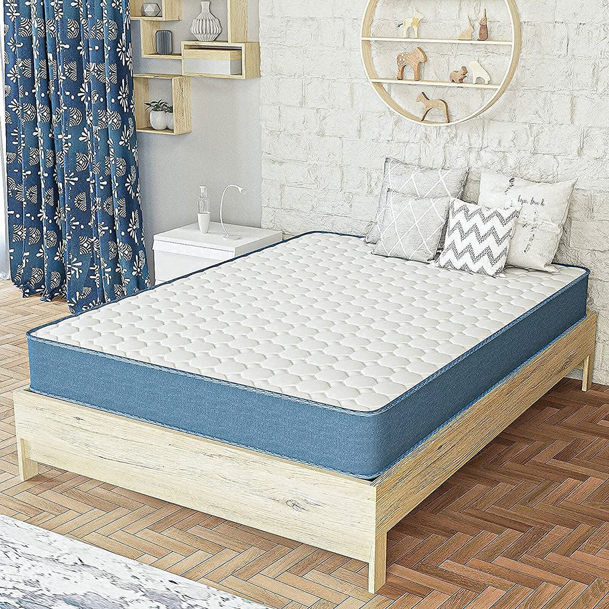 WOWTTRELAX Single Mattress, 8 Inch Pocket Sprung Memory Foam Mattress with Breathable Fabric, Medium Firm Feel - 9-Zone Orthopaedic Mattress