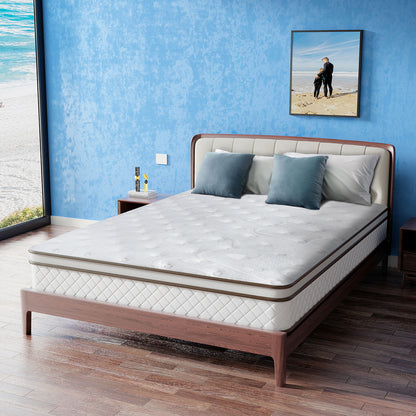 WOWTTRELAX Single Mattress  24CM Memory Foam Hybrid Mattress Pocket Sprung Mattress with Breathable Fabric