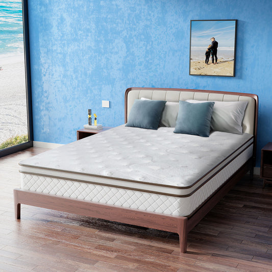 WOWTTRELAX Single Mattress  24CM Memory Foam Hybrid Mattress Pocket Sprung Mattress with Breathable Fabric